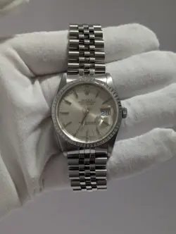 ROLEX DATEJUST 16220 SILVER JUBILEE BRACELET WITH SILVER DIAL 36MM
