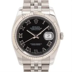 ROLEX DATEJUST 116234 SS×WG AT BLACK DIAL 2 EXTRA LINKS