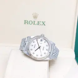 ROLEX 31MM  SILVER JUBILEE DIAMONDS DIAL DATEJUST REF: 78274 (Y SERIES)
