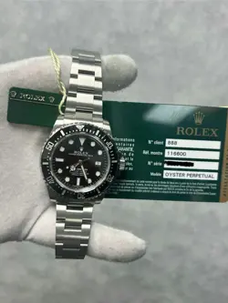 ROLEX SEA-DWELLER 116600 WITH CARD STAINLESS STEEL 43MM BLACK DIAL OYSTER BAND