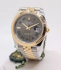 2025 ROLEX DATEJUST 126333 GOLD AND SILVER JUBILEE BRACELET WITH GOLD BEZEL