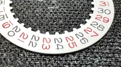 Rolex Calendar disc 3135 3155 Caliber Red & Black. White Rolex Watch Date Wheel