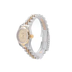 ROLEX DATEJUST 69173 26MM CHAMPAGNE DIAMONDS DIAL FLUTED BEZEL JUBILEE BAND