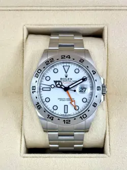2022 ROLEX EXPLORER II 42MM 226570 STAINLESS STEEL POLAR WHITE DIAL