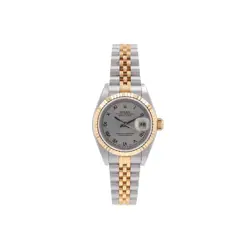 B&P ROLEX DATEJUST 79173 26MM GREY ROMAN DIAL FLUTED BEZEL JUBILEE BAND
