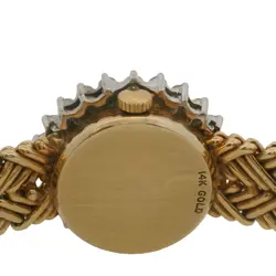 Vintage Rolex 8429 Solid Yellow Gold 20mm Diamond Watch
