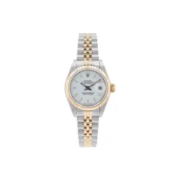 ROLEX DATEJUST  69173 26MM WHITE INDEX DIAL FLUTED BEZEL & JUBILEE BAND