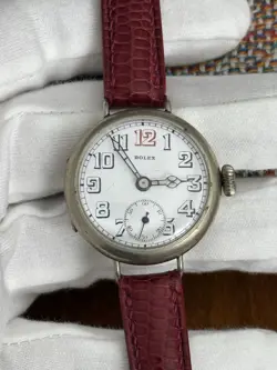 VINTAGE ROLEX WW1 ENAMEL DIAL OFFICER MILITARY WATCH