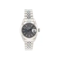 ROLEX DATEJUST 69160 26MM GREY INDEX DIAL SMOOTH BEZEL JUBILEE BAND