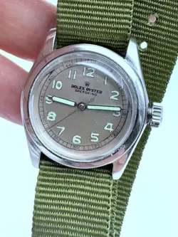 1940s Rolex Oyster SpeedKing Ref 2280 MILITARY WW2 CLEAN DIAL STAINLESS SERVICED