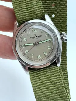 1940s Rolex Oyster SpeedKing Ref 2280 MILITARY WW2 CLEAN DIAL STAINLESS SERVICED