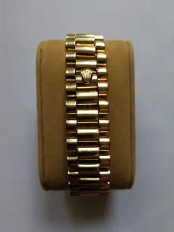 ROLEX 1803 DAY-DATE 36mm 18K YELLOW GOLD - LINEN DIAL -CONCEALED CLASP BRACELET