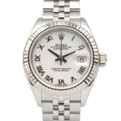 ROLEX DATEJUST RANDOM WRIST WATCH 279174 AUTOMATIC 18KWG GOLD SS USED WOMEN