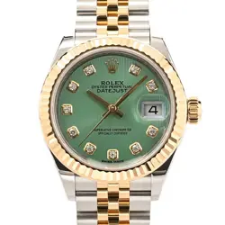USED ROLEX DATEJUST 28 279173G/J GREEN CASE SIZE 28MM LADIES WATCH #3104