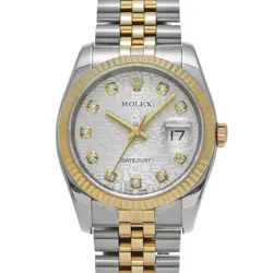ROLEX 116233G DATEJUST SILVER COMPUTER/DIAMOND MENS WRISTWATCH