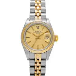 ROLEX 69173 DATEJUST CHAMPAGNE TAPESTRY WOMEN WRISTWATCH