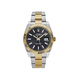 ROLEX DATEJUST 126333 YELLOW GOLD STAINLESS STEEL BLACK DIAL OYSTER