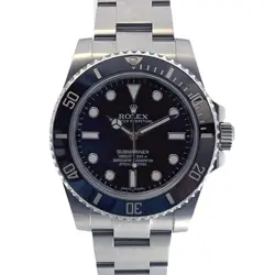 USED ROLEX SUBMARINER 114060 BLACK CASE SIZE 40MM MEN'S WATCH #32254