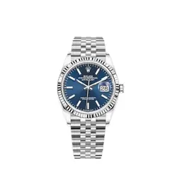 ROLEX DATEJUST 126234 WHITE GOLD STAINLESS STEEL BLUE DIAL JUBILEE