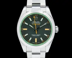 ROLEX MILGAUSS 116400GV BLACK DIAL GREEN CRYSTAL