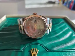 2021 Rolex Mens Datejust 126331 Sundust Rose 18kt TT Oyster Box & Papers 41mm