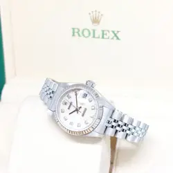 ROLEX 26MM SILVER JUBILEE DIAMONDS DIAL DATEJUST REF: 79174 (A SERIES)