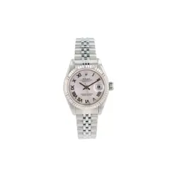 ROLEX DATEJUST 79174 26MM WHITE MOP ROMAN DIAL FLUTED BEZEL & JUBILEE BAND