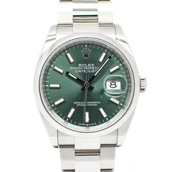 ROLEX DATEJUST 36 126200 MINT GREEN SS AUTOMATIC MEN'S