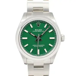 ROLEX OYSTER PERPETUAL 31 277200 GREEN DIAL AUTOMATIC LADIES WATCH