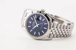 ROLEX DATEJUST 41 126334 BLUE STICK DIAL FLUTED JUBILEE WATCH