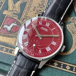 ROLEX MARCONI 1910 RED STAINLESS STEEL MANUAL WINDING MEN'S WATCH