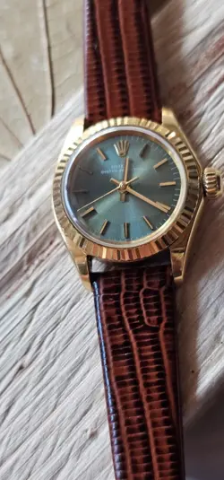 VINTAGE ROLEX OYSTER PERPETUAL 6619 18K GOLD  WOMEN'S AUTOMATIC  WATCH 1967