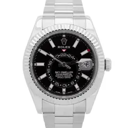 PAPERS ROLEX SKY-DWELLER BLACK 18K GOLD STAINLESS STEEL 42MM 326934 OYSTER BOX