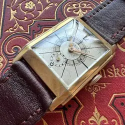 ROLEX MARCONI 1910 RECTANGULAR STAINLESS STEEL MANUAL WINDING MEN'S WATCH