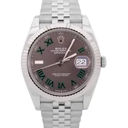 MINT ROLEX DATEJUST 41 WIMBLEDON 18K GOLD STAINLESS JUBILEE FLUTED 41MM 126334