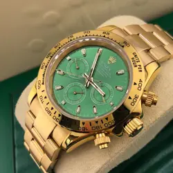 Automatic Watch ♔Rolex♔ 40mm In 18K Yellow Gold Steel Green Dial