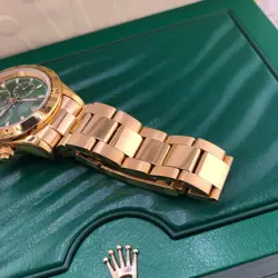 Automatic Watch ♔Rolex♔ 40mm In 18K Yellow Gold Steel Green Dial