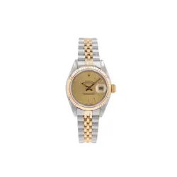 ROLEX DATEJUST 79173 26MM CHAMPAGNE INDEX DIAL FLUTED BEZEL JUBILEE BAND