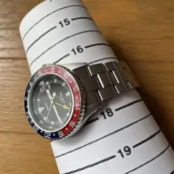 Ships GMT Solar Watch 17.5cm Bezel Inspired by Rolex Seiko Citizen Movement