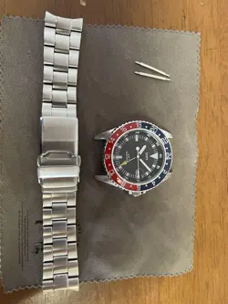 Ships GMT Solar Watch 17.5cm Bezel Inspired by Rolex Seiko Citizen Movement