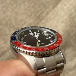 Ships GMT Solar Watch 17.5cm Bezel Inspired by Rolex Seiko Citizen Movement