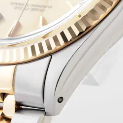 ROLEX Datejust 16013 Champagne Gold bar 91 Number second hand mens