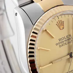 ROLEX Datejust 16013 Champagne Gold bar 91 Number second hand mens