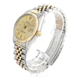 ROLEX Datejust 16013 Champagne Gold bar 91 Number second hand mens