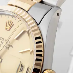 ROLEX Datejust 16013 Champagne Gold bar 91 Number second hand mens