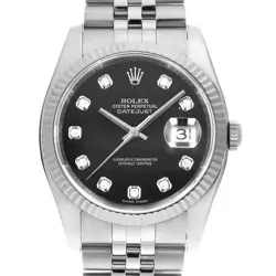 ROLEX DATEJUST 10P DIAMOND 116234G BLACK Z NUMBER SECOND HAND MENS