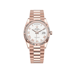 ROLEX DAY-DATE 128235 ROSE GOLD WHITE DIAL