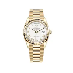 ROLEX DAY-DATE 128238 YELLOW GOLD WHITE DIAL