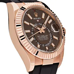 Rolex Sky-Dweller 326235 Rose Gold Brown Chocolate Dial Oysterflex