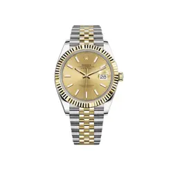 ROLEX DATEJUST 126333 YELLOW GOLD STAINLESS STEEL CHAMPAGNE DIAL JUBILEE